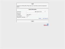 Tablet Screenshot of monkey-mail.com